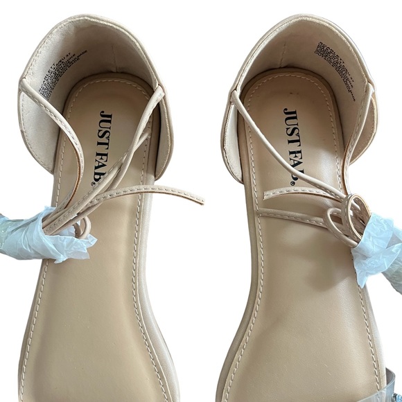 JUSTFAB New Scarlett Flat Sandal With Embellished Strap Wraparound Ankles Ties - Picture 5 of 10